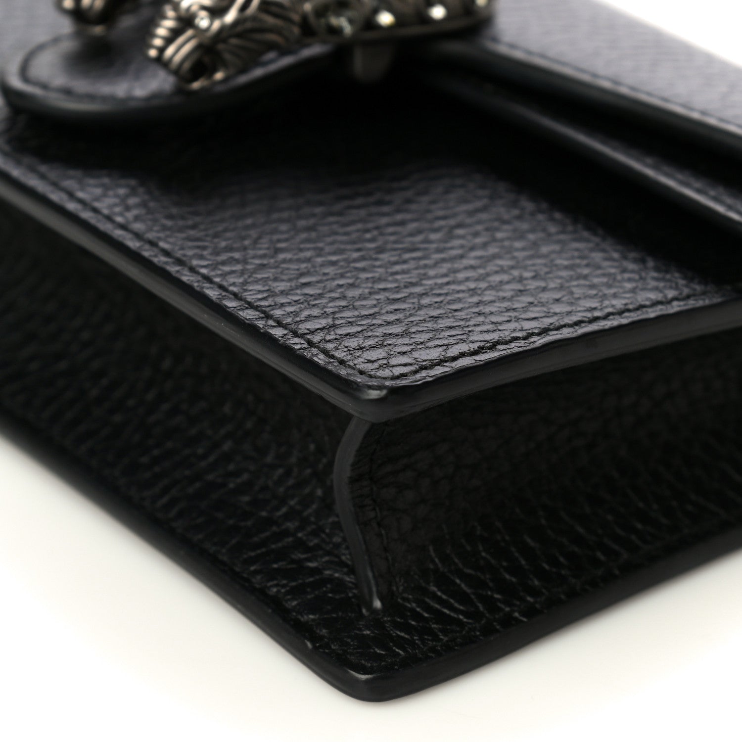 Gucci Calfskin Super Mini Dionysus Shoulder Bag Black 7 of 8