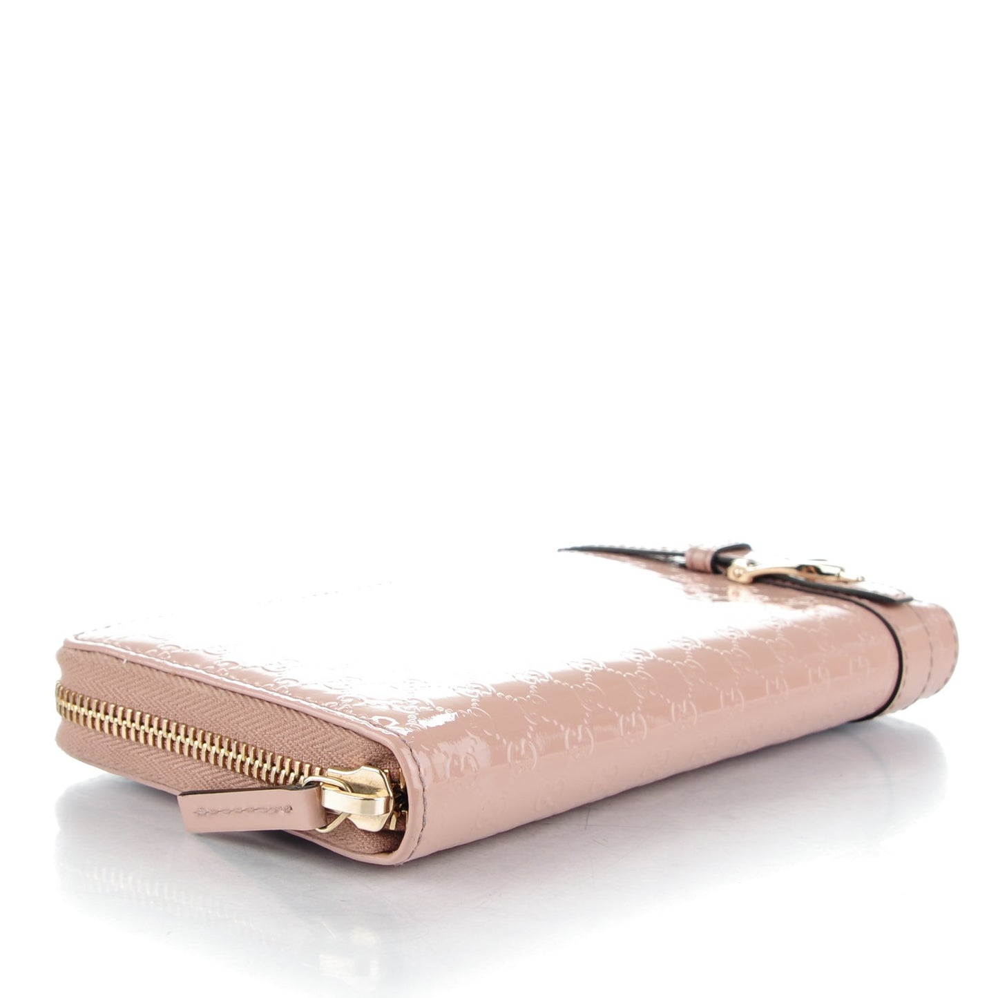 Patent Microguccissima Nice Zip Around Wallet Dark Cipria