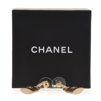Chanel Metal Lock Drop Earrings Light Gold 5 of 5