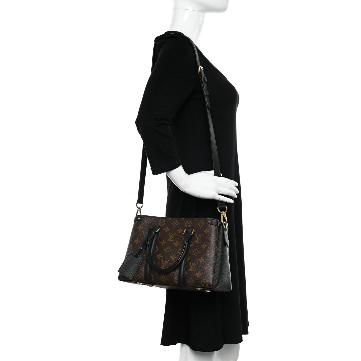Louis Vuitton Monogram Soufflot BB Black 2 of 11