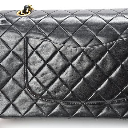 Chanel Lambskin Quilted Medium Double Flap Black 14 of 16