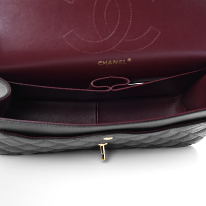 Chanel Caviar Quilted Jumbo Double Flap Black 7 of 8