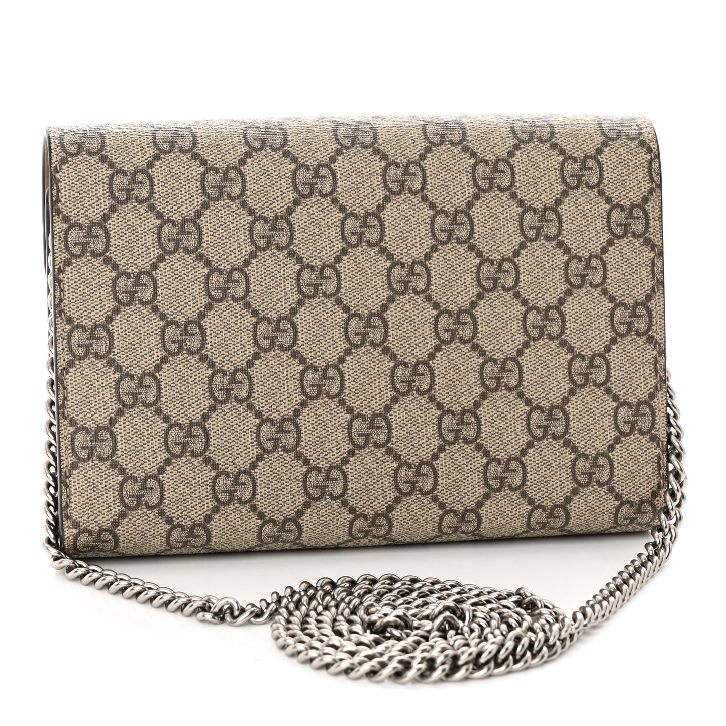 GG Supreme Monogram Mini Dionysus Chain Wallet Beige Taupe