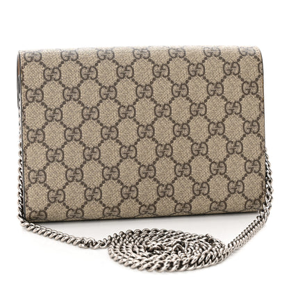 Gucci GG Supreme Monogram Mini Dionysus Chain Wallet Beige Taupe 3 of 11