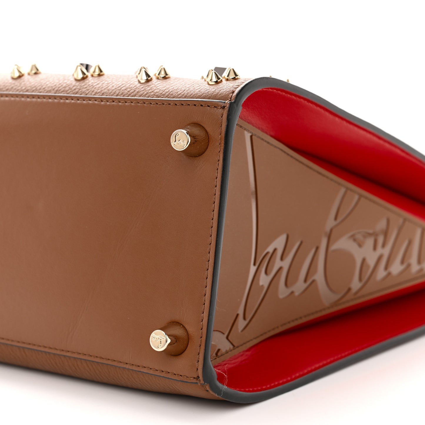 Calfskin Spikes Loubinthesky Medium Paloma Biscotto