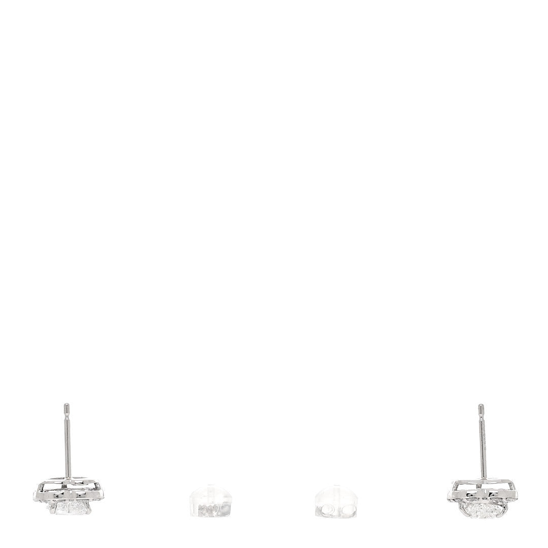 Platinum Diamond 1.62ctw Heart Cut Halo Earrings