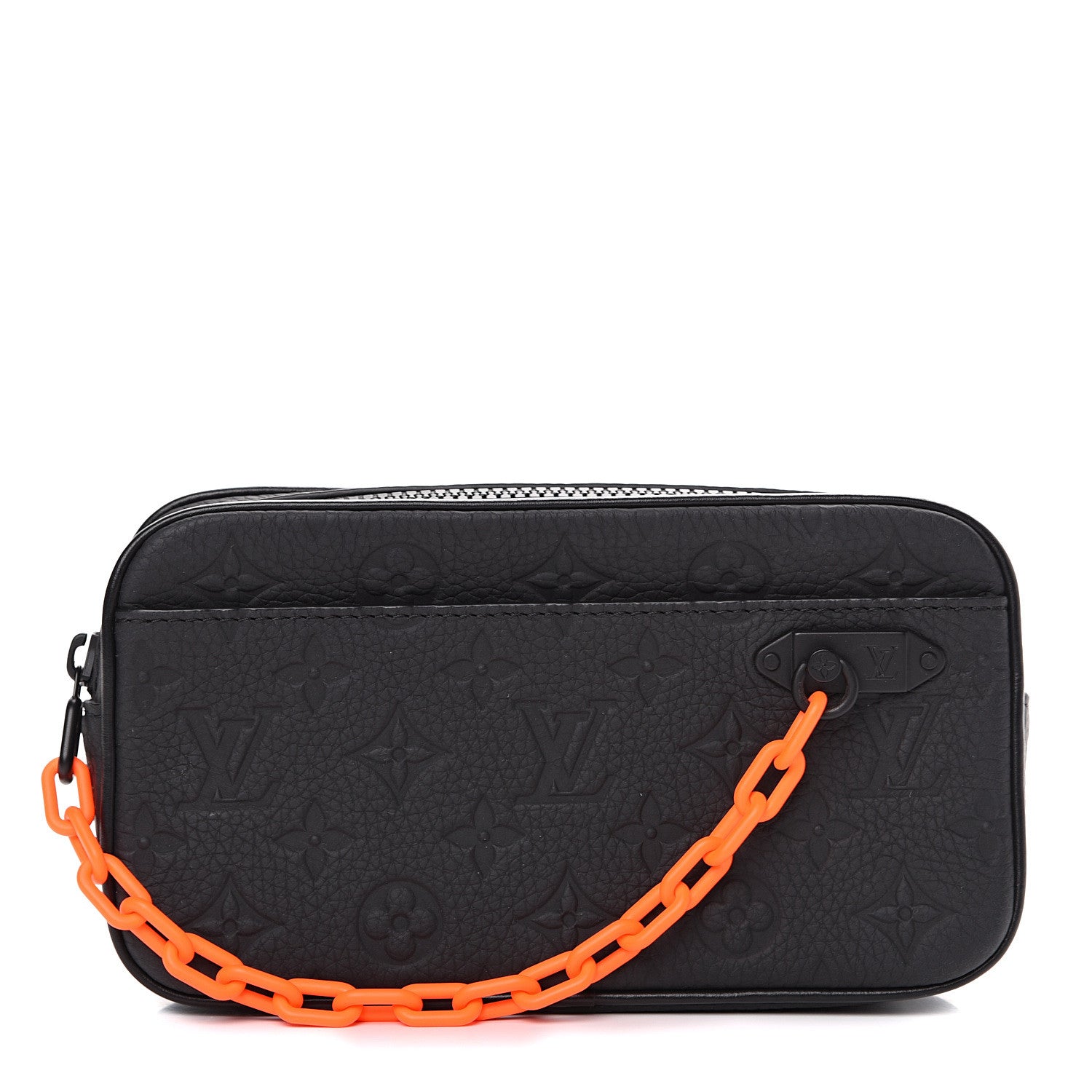 Louis Vuitton Taurillon Monogram Uniformes Solar Ray Soft Pochette Volga Belt Bag Black 1 of 6