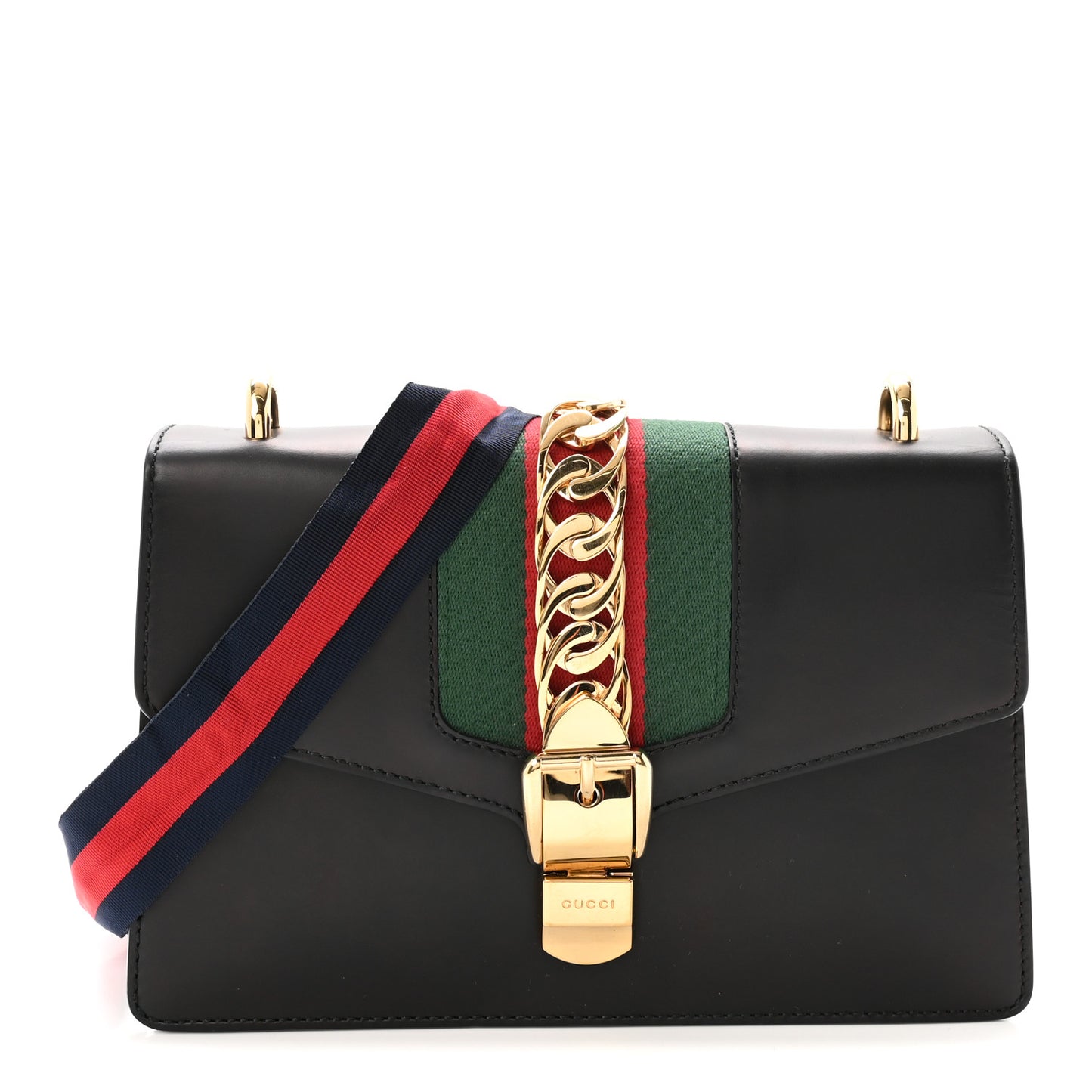 Calfskin Small Sylvie Shoulder Bag Black