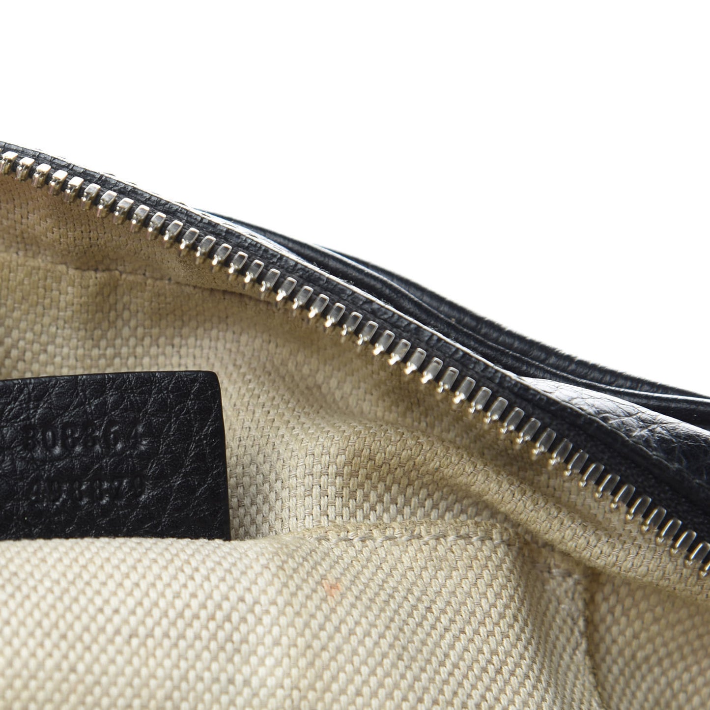 Pebbled Calfskin Small Soho Disco Bag Black