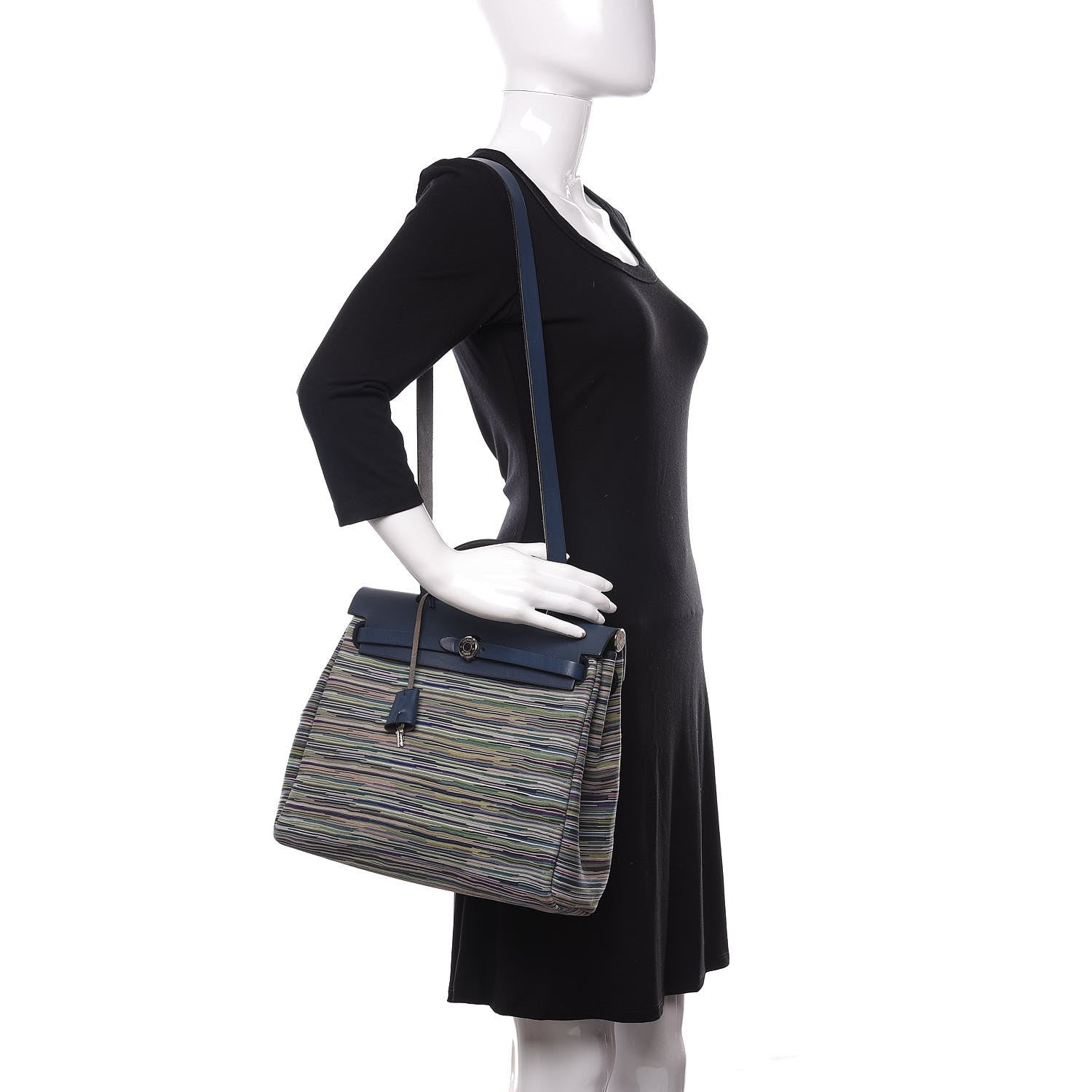 Hermes Barenia Vibrato Herbag 30 PM Indigo 2 of 10