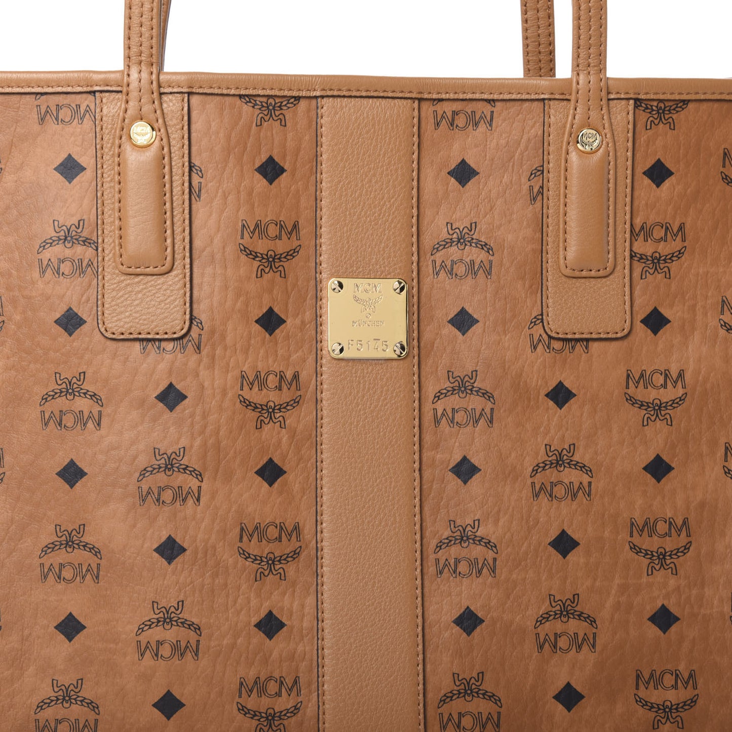 Visetos Medium Liz Reversible Shopper Tote Cognac