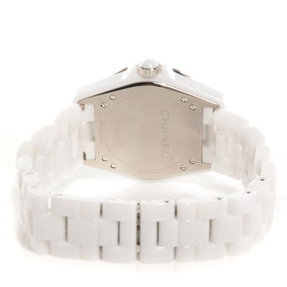 Chanel Stainless Steel Ceramic Diamond Bezel Dial 36mm J12 Automatic Watch White 5 of 8