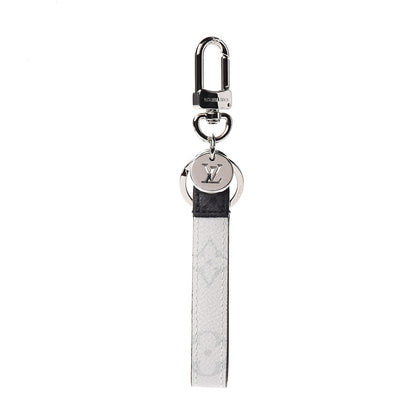 Louis Vuitton Monogram Eclipse White Slim Dragonne Bag Charm Key Holder 1 of 3