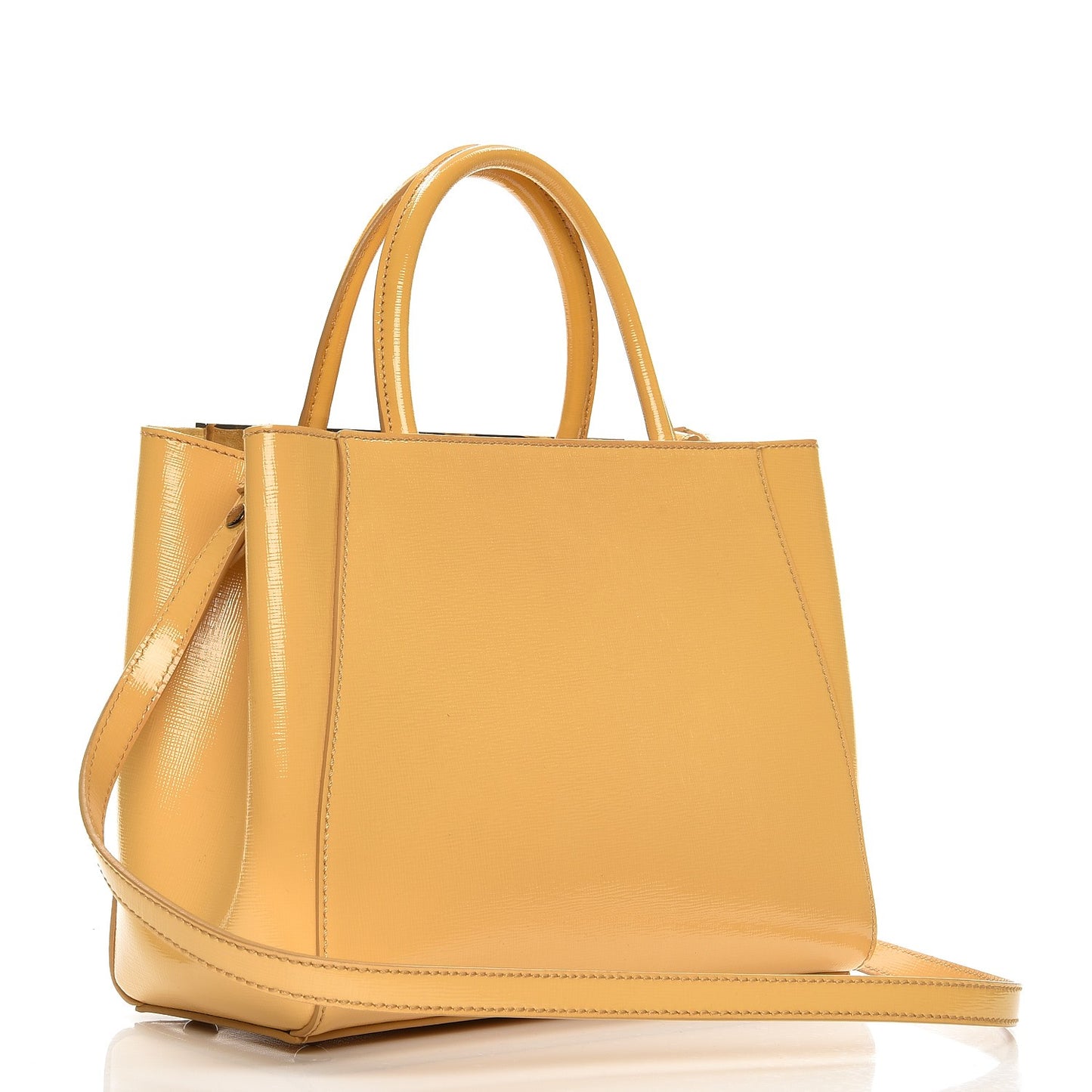 Vitello Vernice Camoscio Petite 2Jours Tote Alchemy Yellow