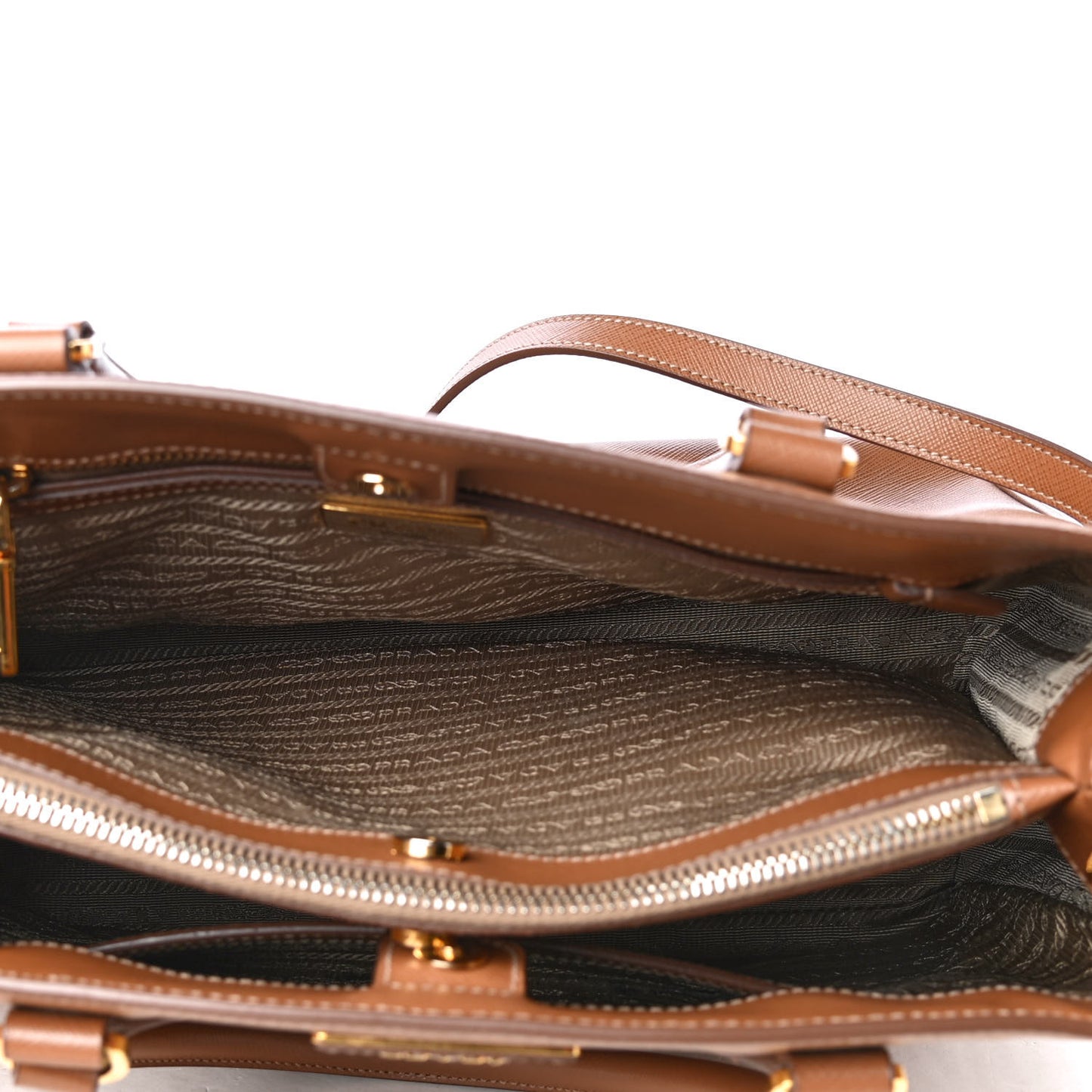 Saffiano Lux Medium Tote Caramel