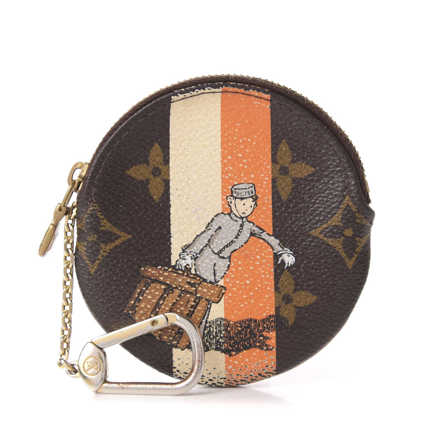 Monogram Groom Round Coin Purse