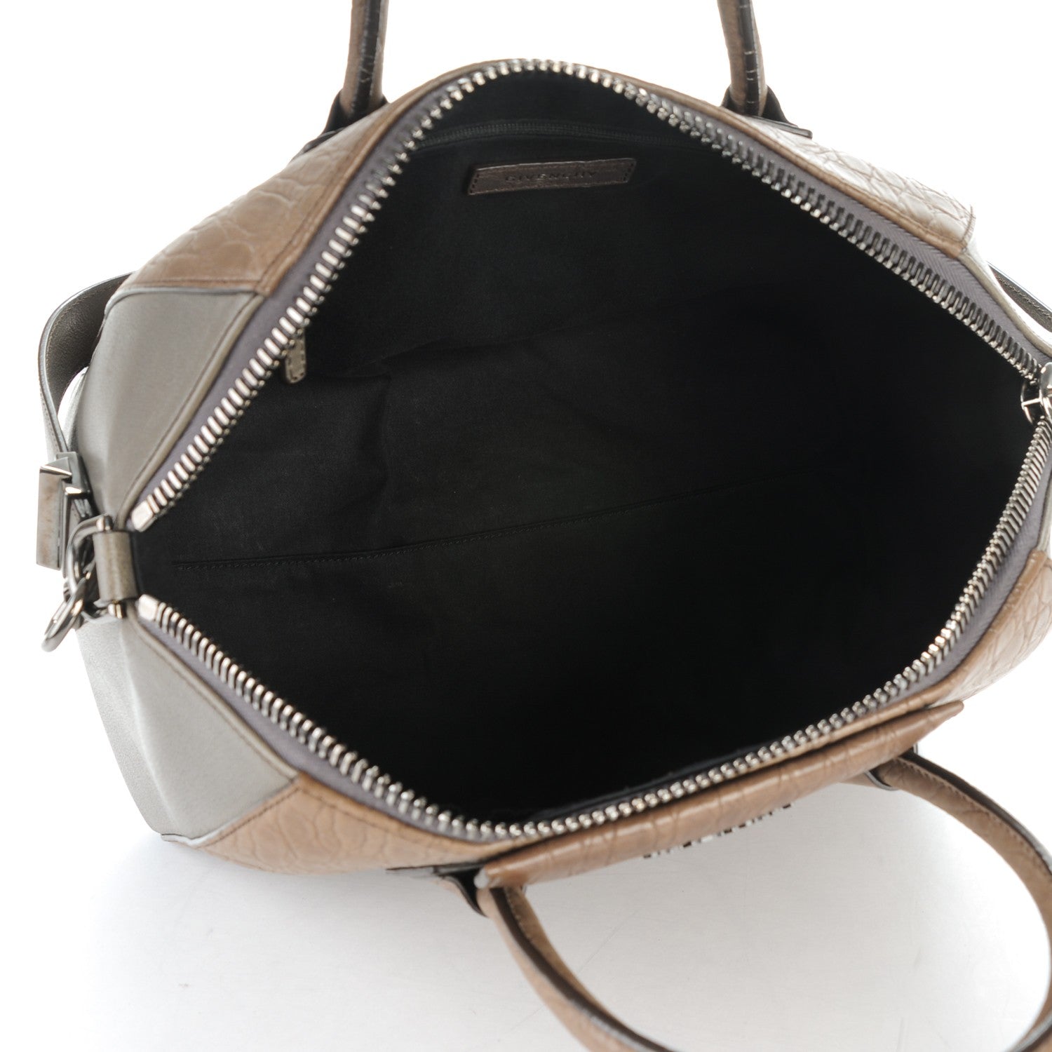 Givenchy Lambskin Crocodile Embossed Medium Antigona Grey 5 of 10