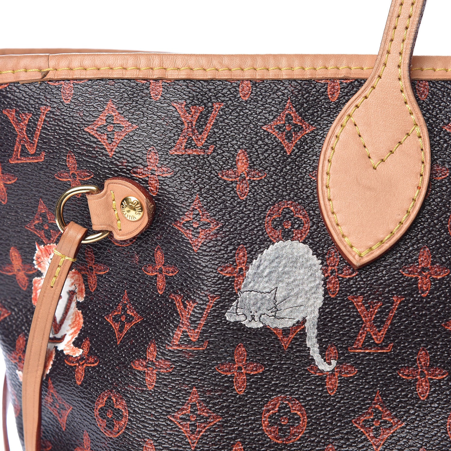 Louis Vuitton Catogram Neverfull MM Marron 10 of 15