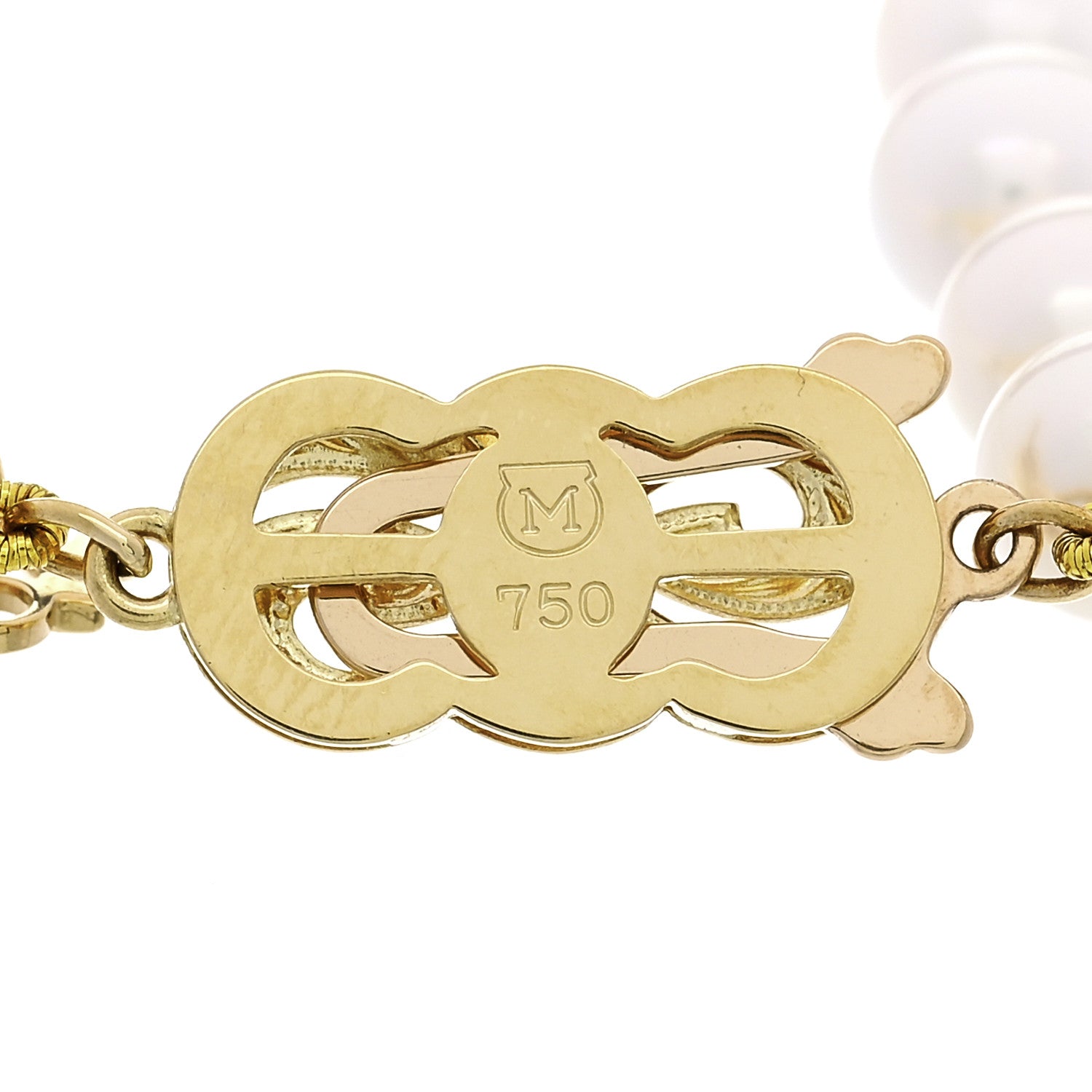Mikimoto 18K Yellow Gold Akoya Cultured Pearl 6.5-7mm Strand Bracelet 3 of 3