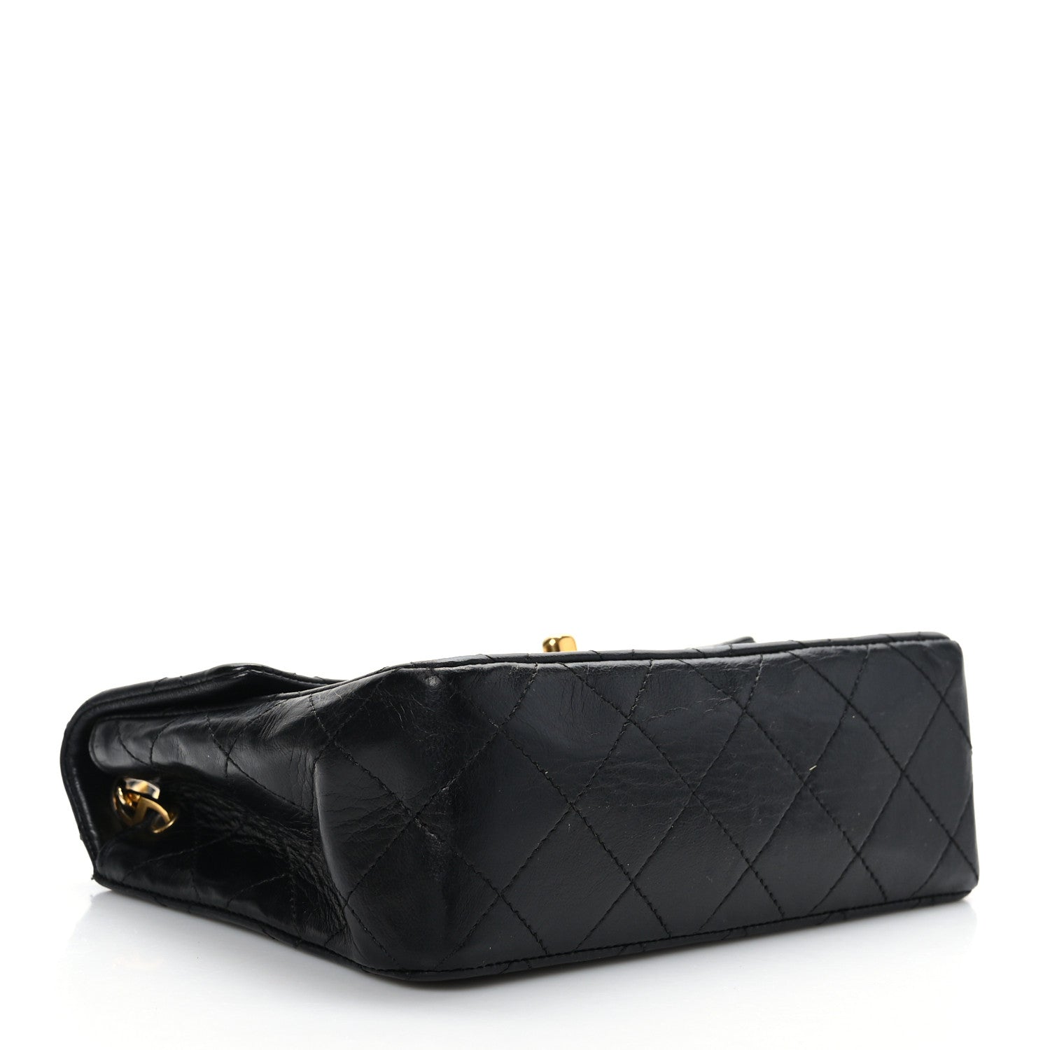 Chanel Lambskin Quilted Mini Square Flap Bag Black 4 of 9