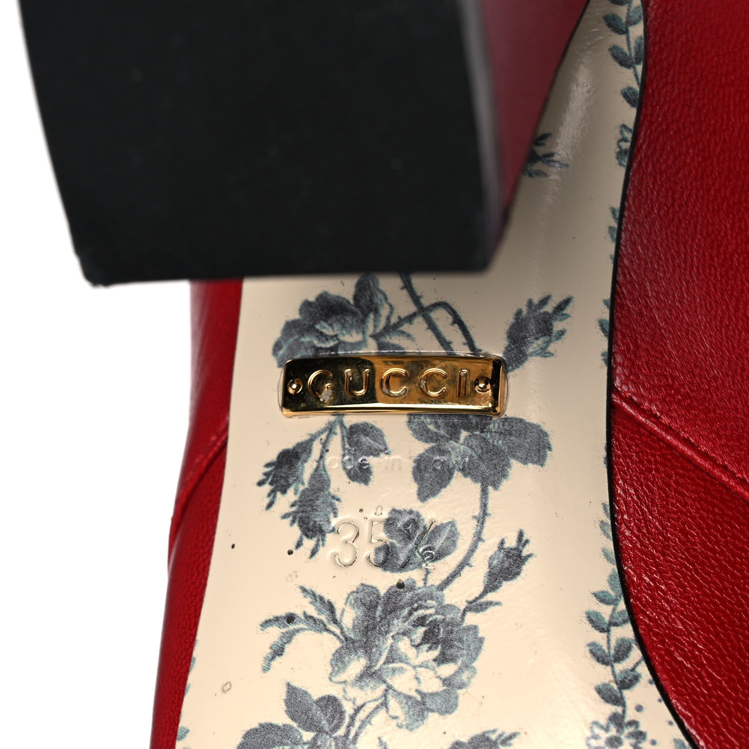Gucci Malaga Kid GG Victoire 95mm Loafer Pumps 35.5 Hibiscus Red 6 of 10