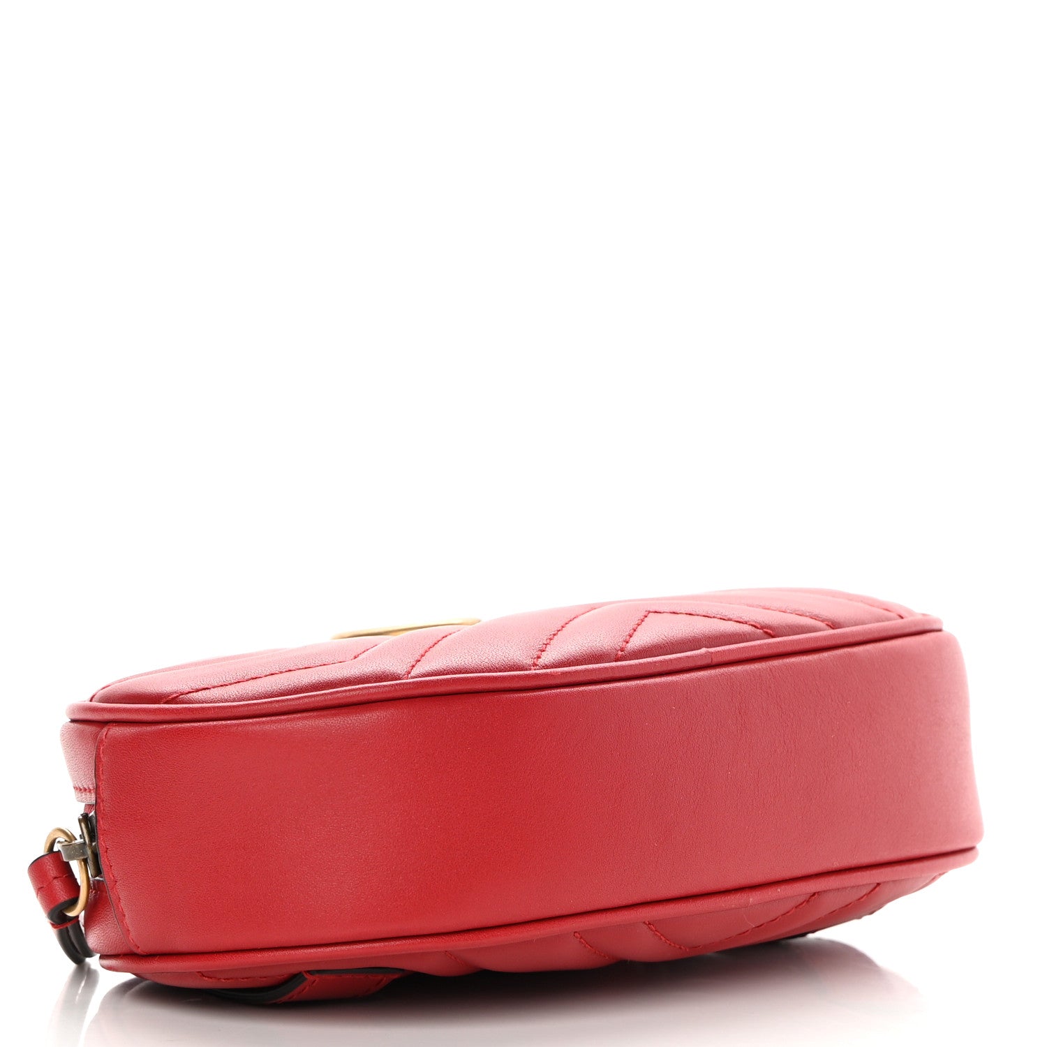 Gucci Calfskin Matelasse GG Marmont Belt Bag 85 34 Hibiscus Red 4 of 12