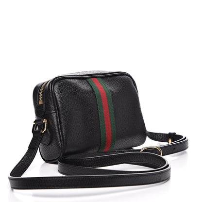 Gucci Calfskin Web Mini Ophidia Shoulder Bag Black 3 of 10