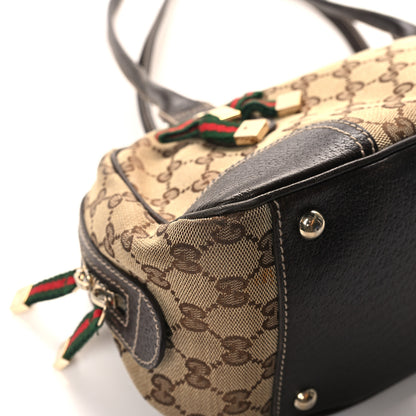 Gucci Monogram Small Princy Satchel Dark Brown 8 of 14