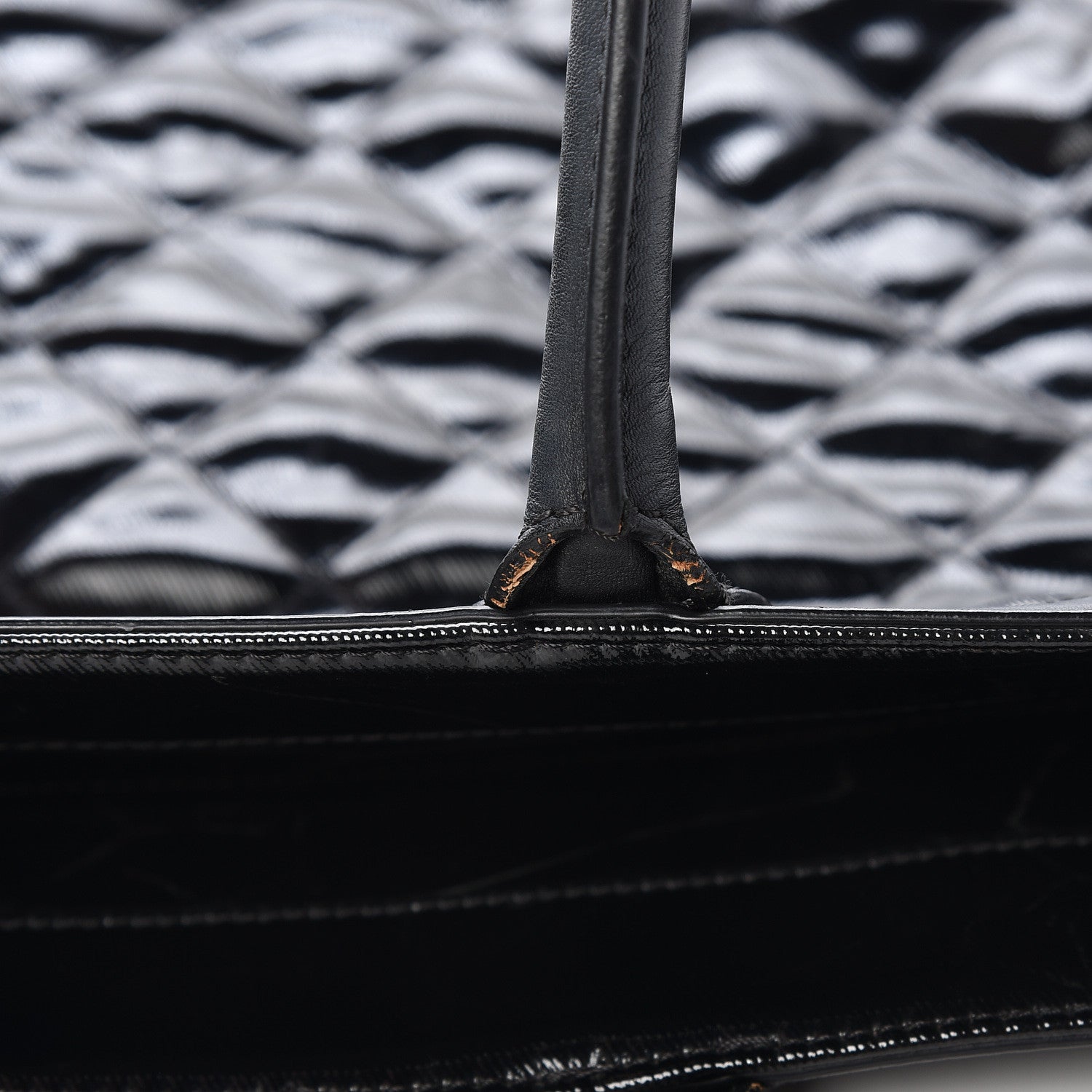 Chanel Calfskin Coated Canvas Quilted Tote Black 10 of 19