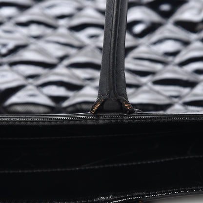 Chanel Calfskin Coated Canvas Quilted Tote Black 10 of 19