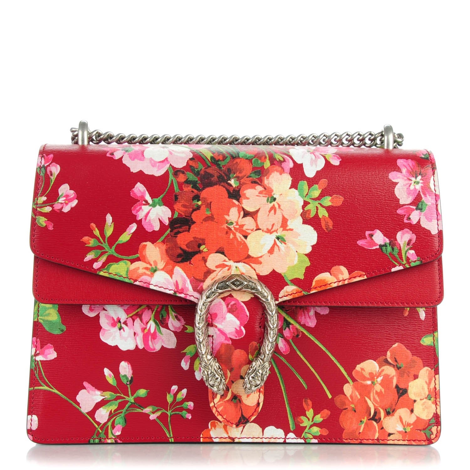 Gucci Calfskin Blooms Print Medium Dionysus Shoulder Bag Romantic Cherry Multicolor 1 of 7