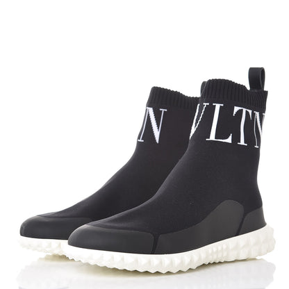 Valentino Garavani Stretch Knit VLTN Sock Sneakers 36 Black 3 of 7