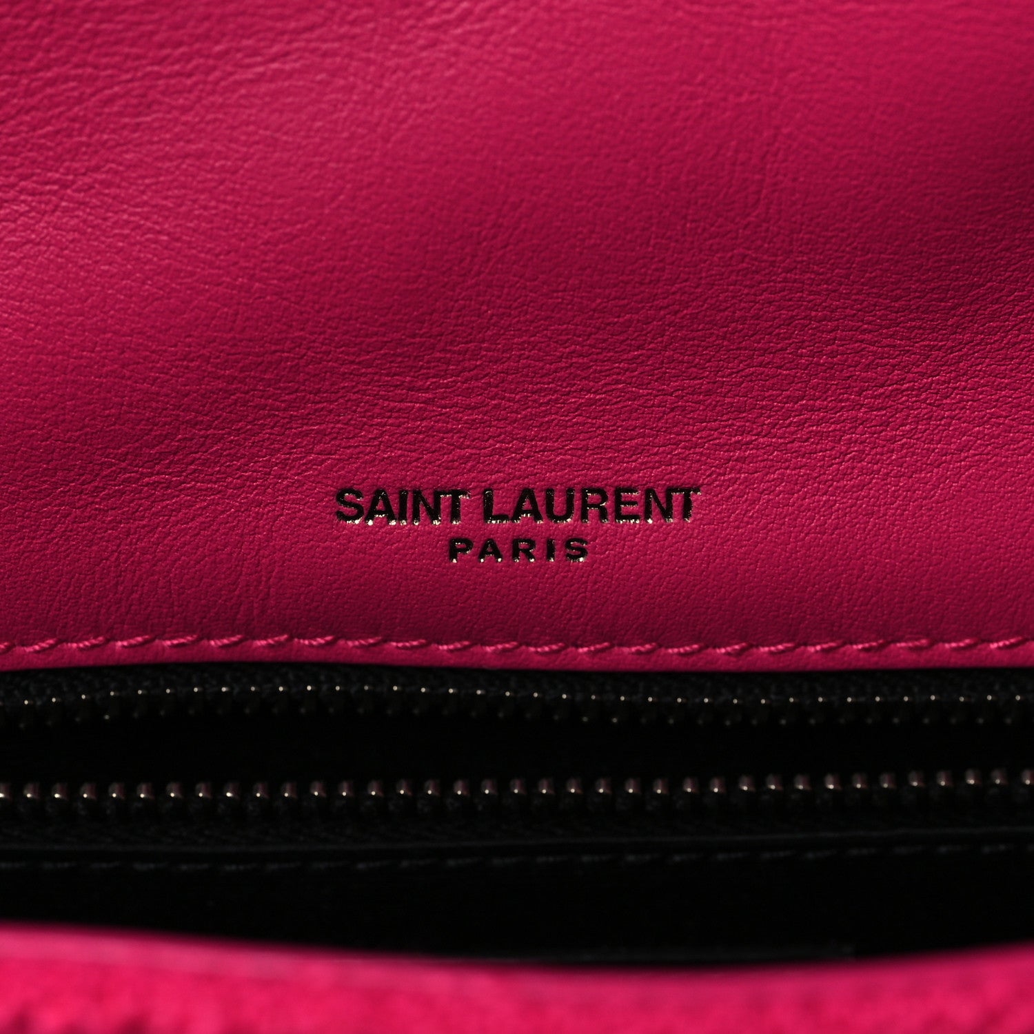 Saint Laurent Tweed Calfskin Matelasse Monogram Medium Niki Chain Satchel Magenta 6 of 9