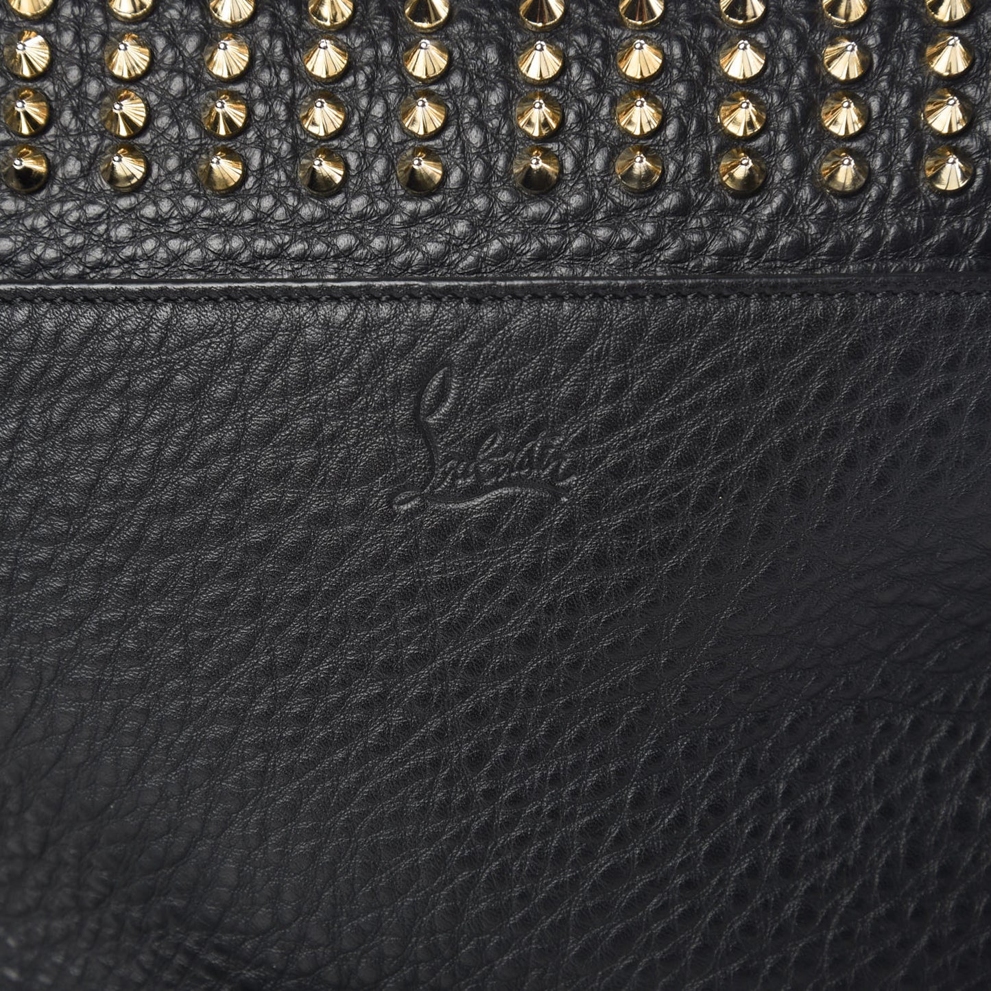 Calfskin Mix Chevron Spikes Panettone Messenger Black