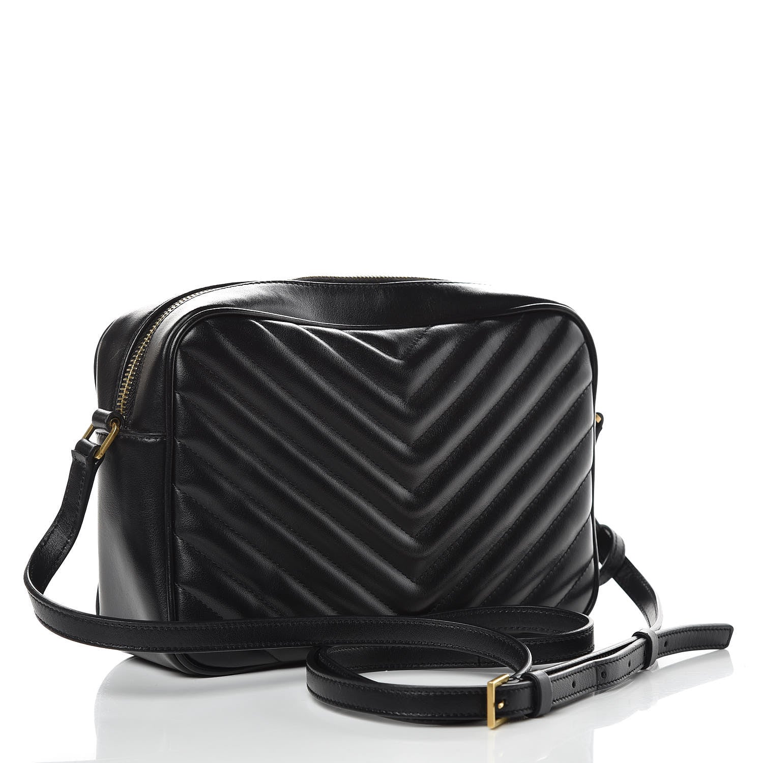 Saint Laurent Calfskin Matelasse Monogram Lou Camera Bag Black 3 of 8