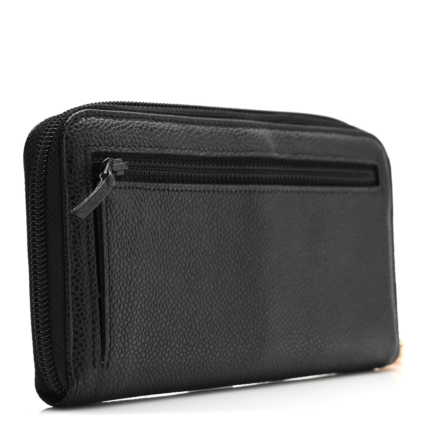 Chanel Caviar Large Timeless CC Zip Around Wallet Black 3 of 7