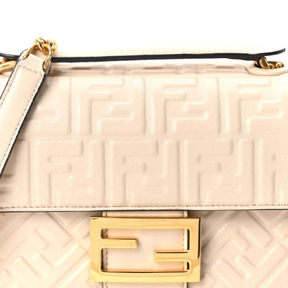 Fendi Nappa Small FF Embossed Midi Chain Baguette Camelia 8 of 10