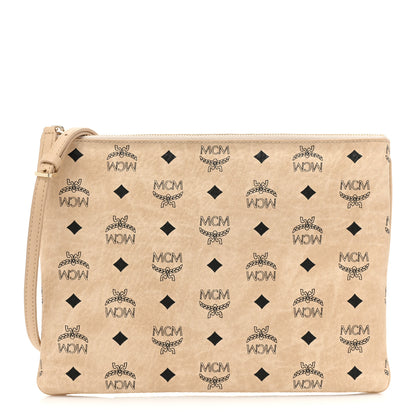 MCM Visetos Medium Crossbody Pouch Beige 1 of 9