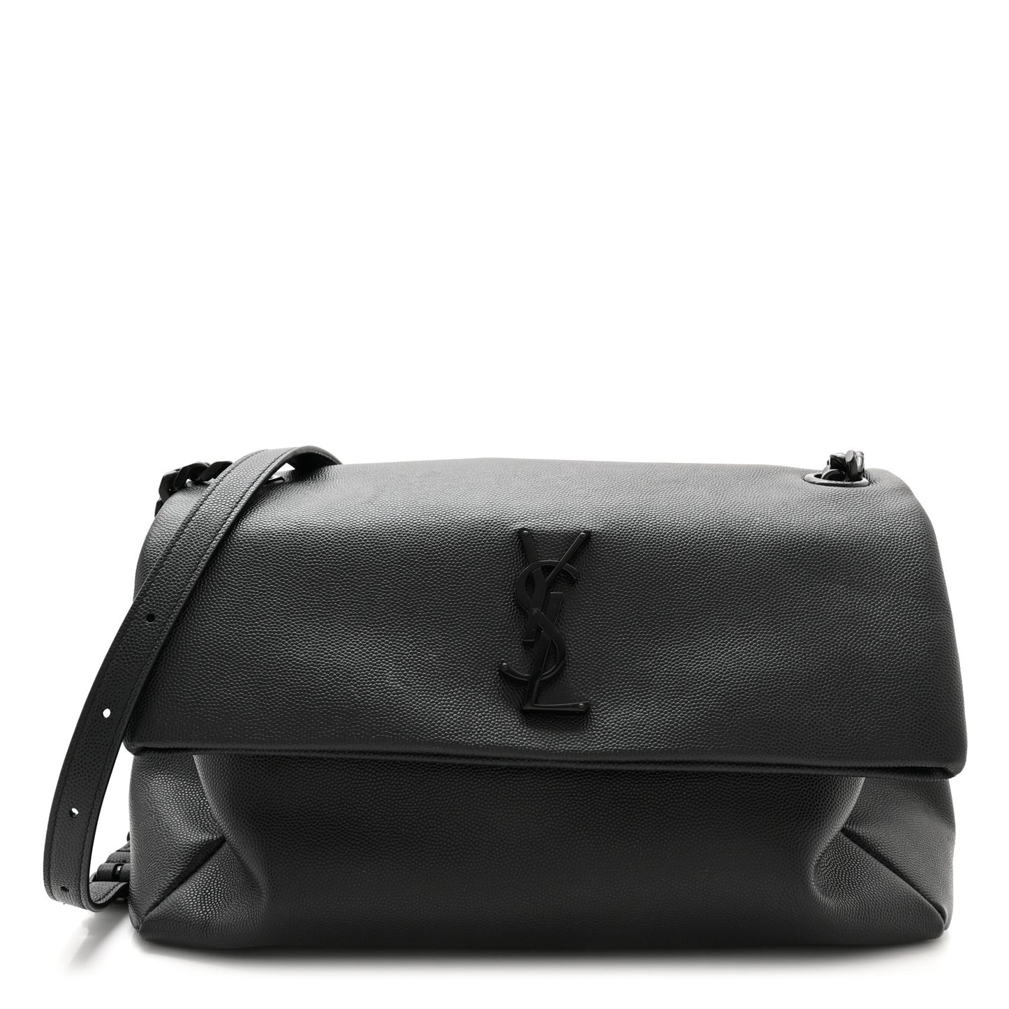 Grain De Poudre Medium West Hollywood Monogram Fold-Over Black