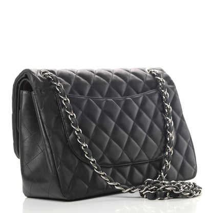 Chanel Lambskin Quilted Jumbo Double Flap Black 5 of 6
