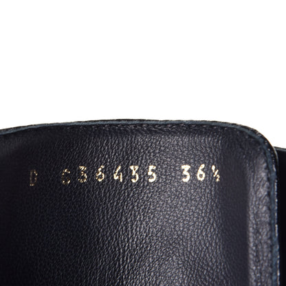 Chanel Shiny Crumpled Lambskin Lace Up Boots 36.5 Black 9 of 11