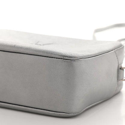 Saint Laurent Metallic Calfskin Monogram Small Lou Camera Bag Silver 9 of 11
