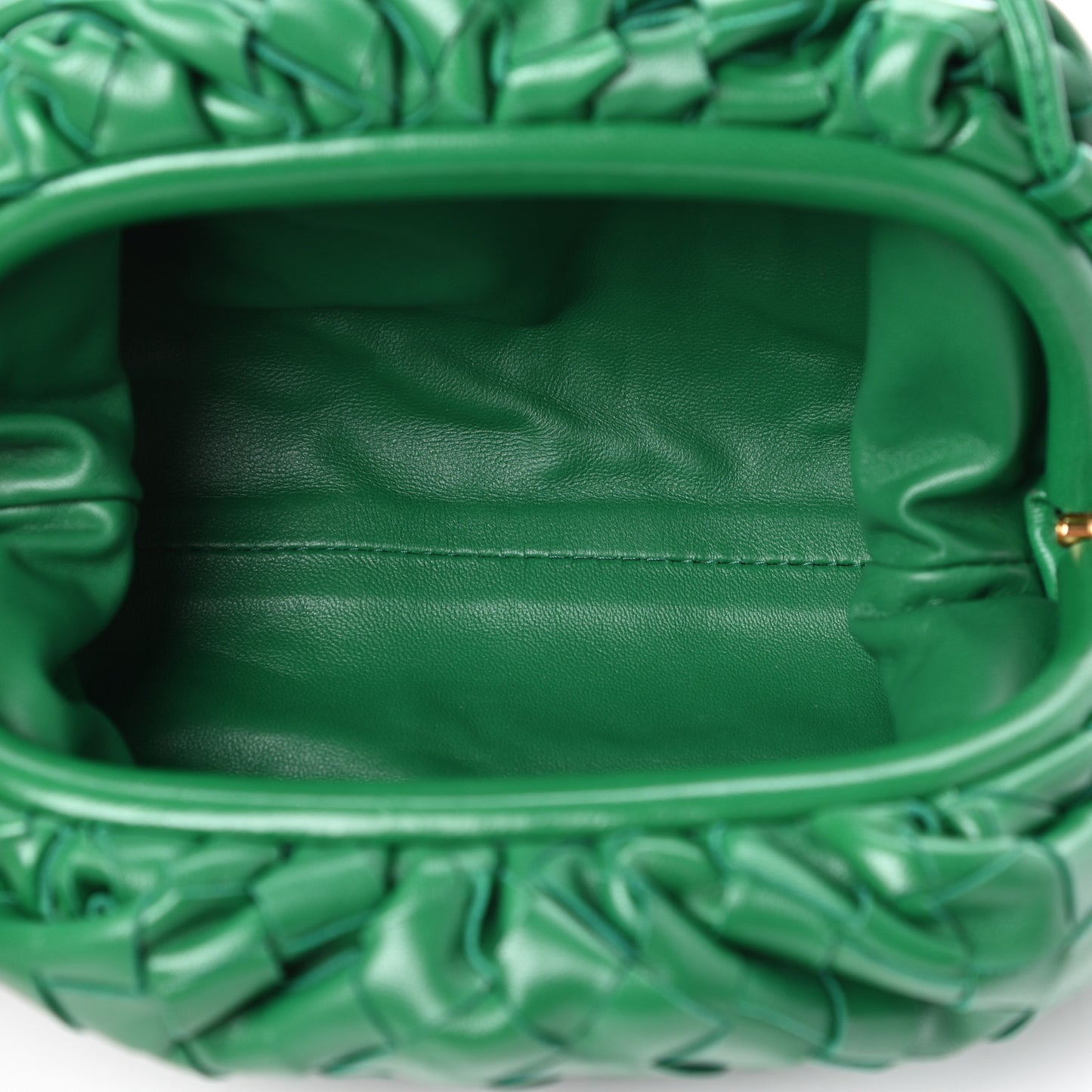 Nappa Intrecciato The Mini Pouch Racing Green