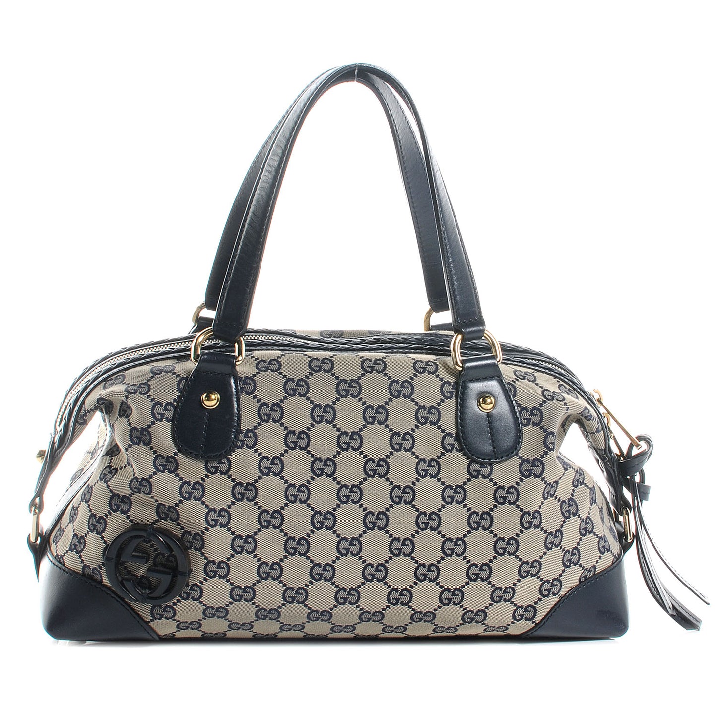 Monogram Brick Lane Small Boston Navy