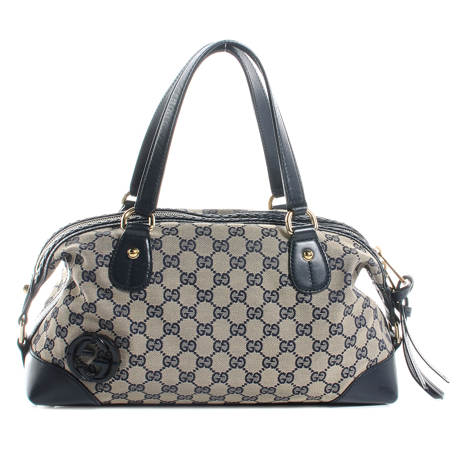 Gucci Monogram Brick Lane Small Boston Navy 1 of 8