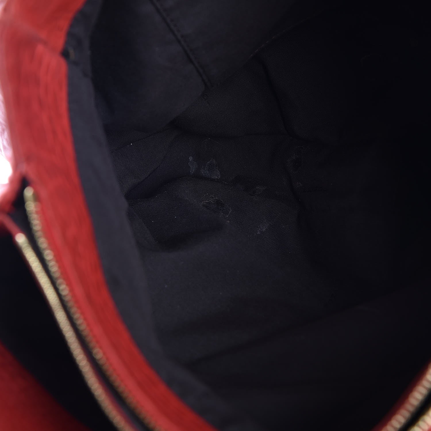 Fendi Crinkled Lambskin Mia Tote Red 10 of 12