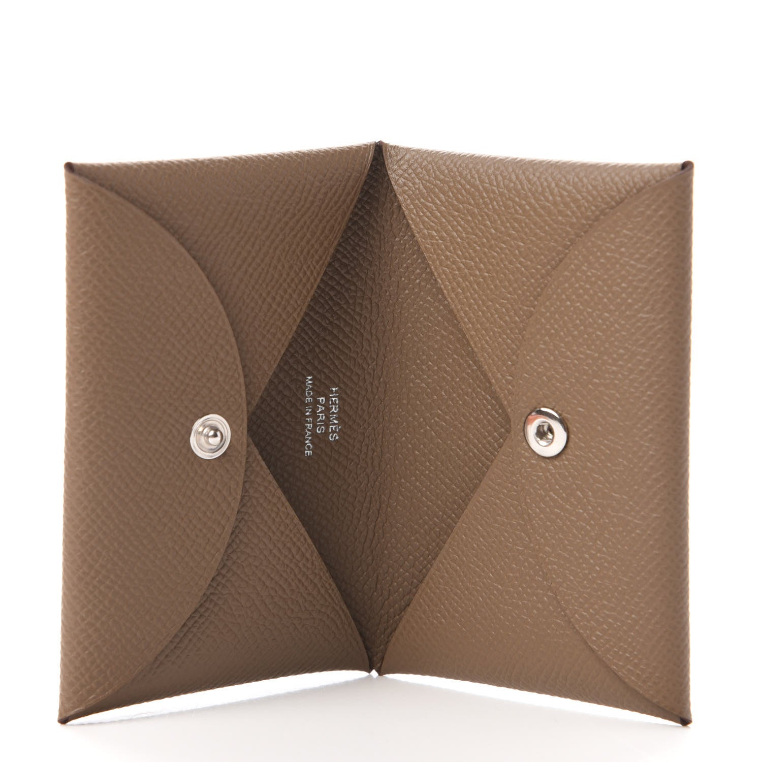 Hermes Epsom Calvi Card Case Etoupe 5 of 10