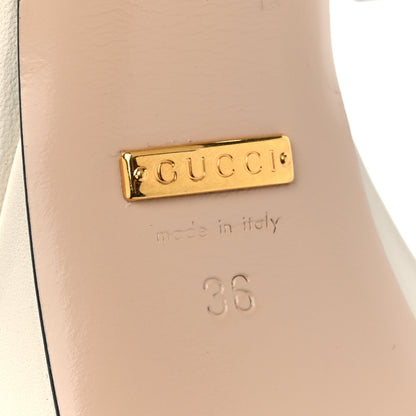 Gucci Calfskin GG Marmont Ankle Wrap 30/115mm Platform Sandals 36 Mystic White 7 of 11