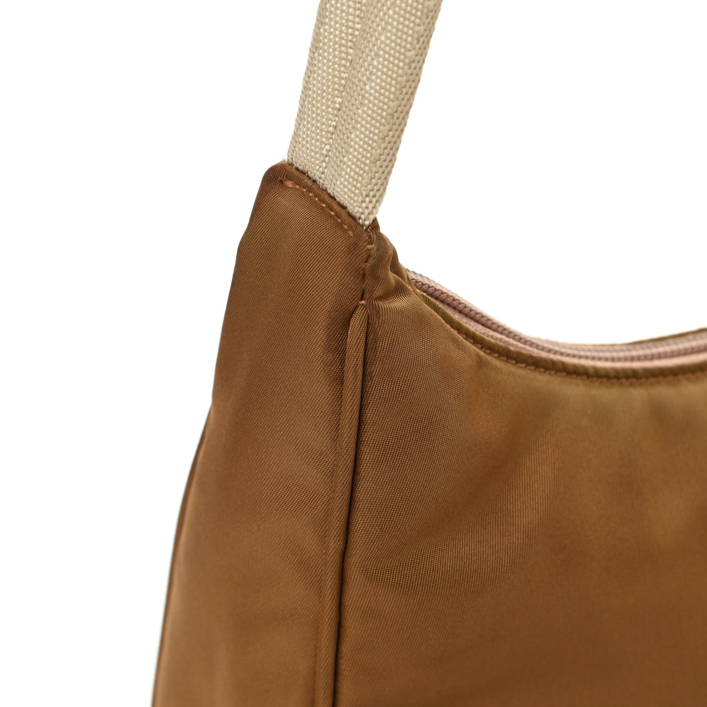 Tessuto Nylon Sport Mini Shoulder Bag Nocciola