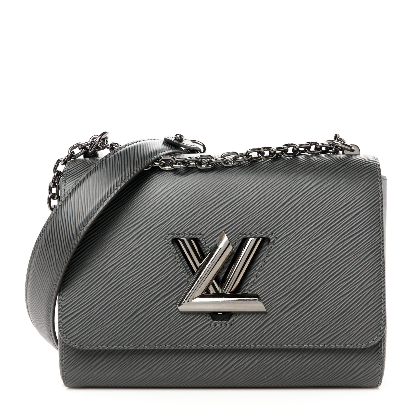 Epi Twist Shoulder Bag MM Platine